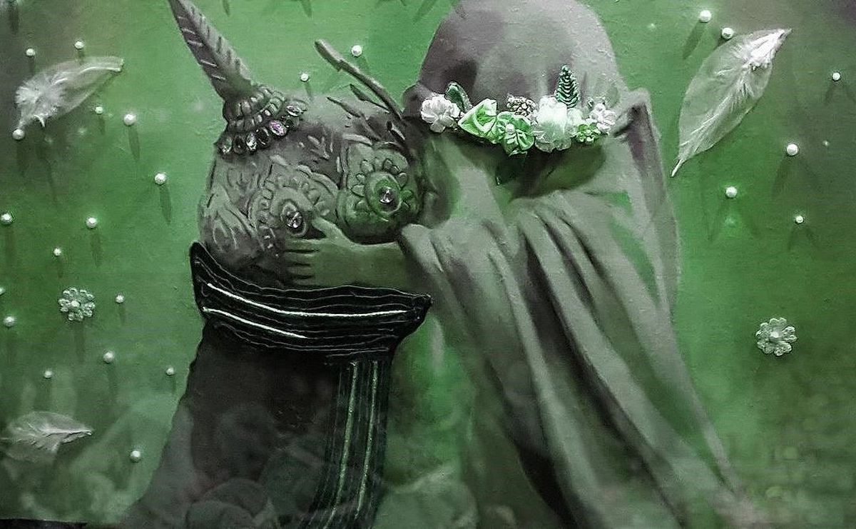 عکس سر امام حسین در آغوش حضرت رقیه