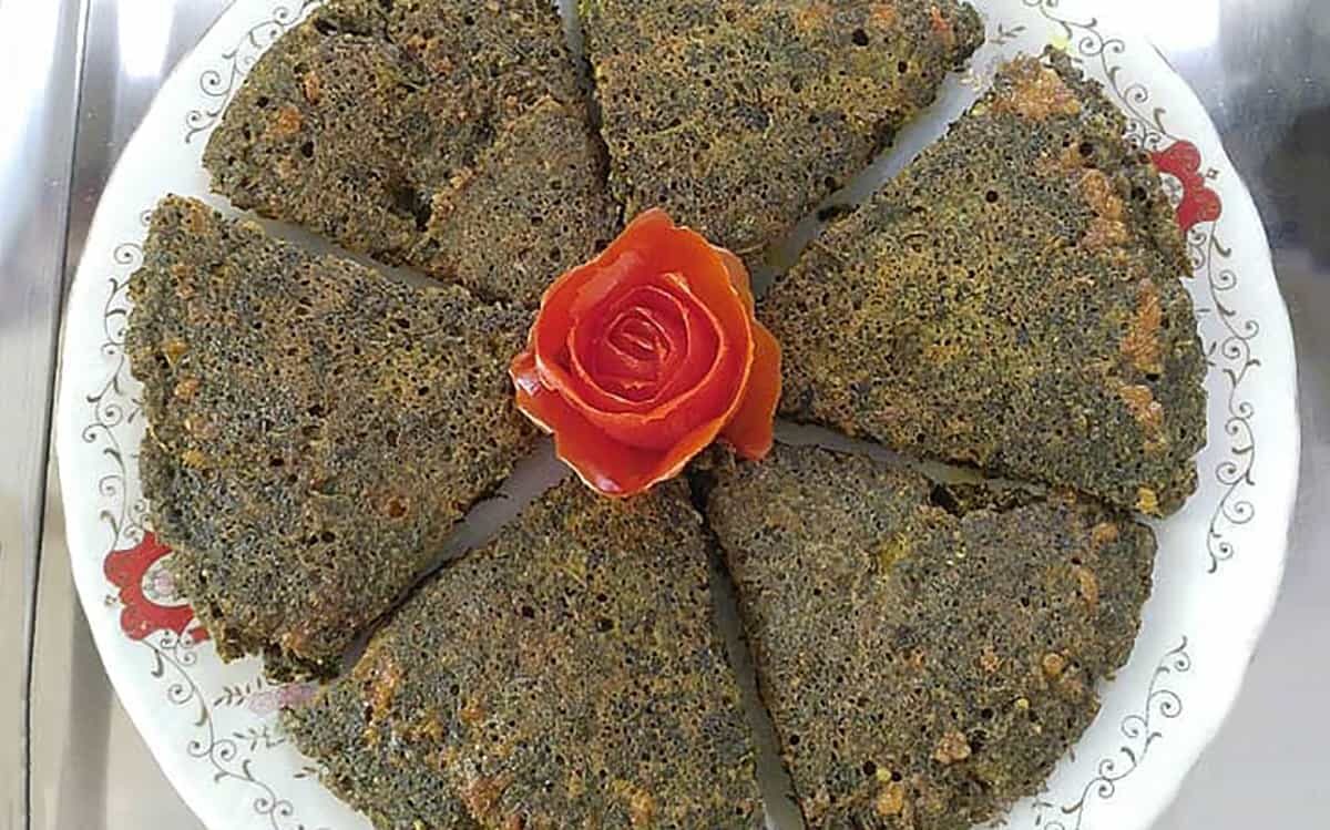 تزئین کوکو سبزی