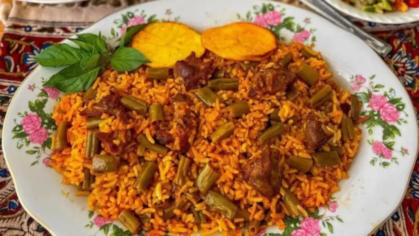 طرز تهیه لوبیا پلو با گوشت