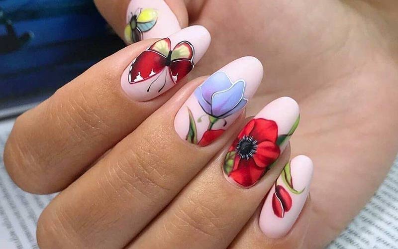 جدیدترین طرح ناخن بهاره