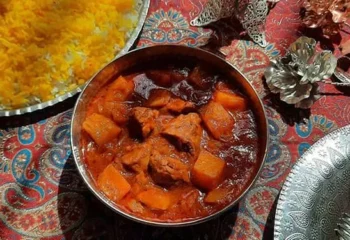 khoresh kadoo halvaei طرز تهیه خورش کدو حلوایی ساده و سریع برای فصل سرما