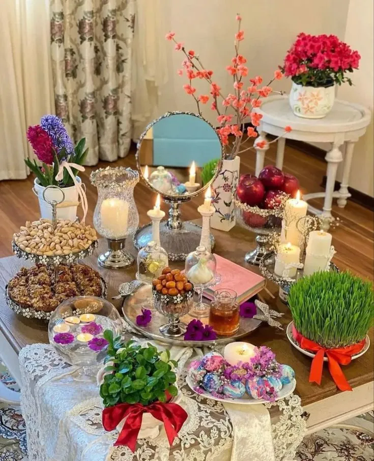 سفره هفت سین شلوغ و شیک