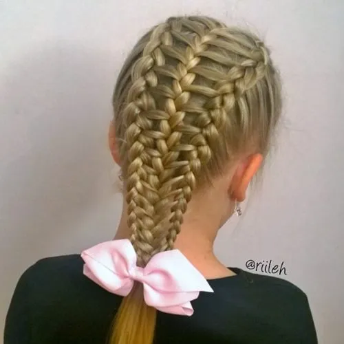 بافت پر (Feather Braid)