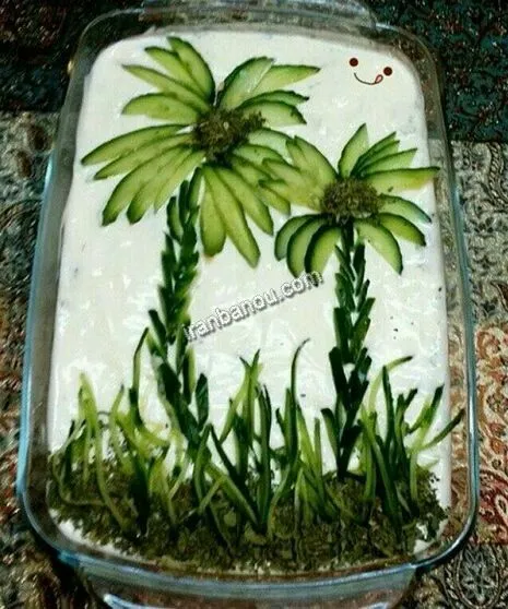 تزیین ماست و خیار مجلسی