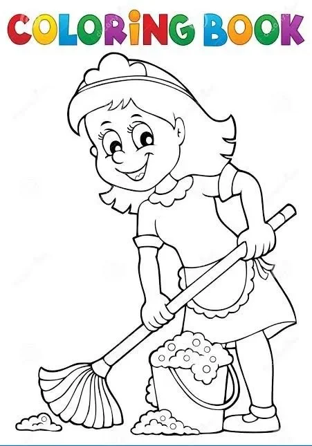 نقاشی روز کار و کارگر دخترانه آسان