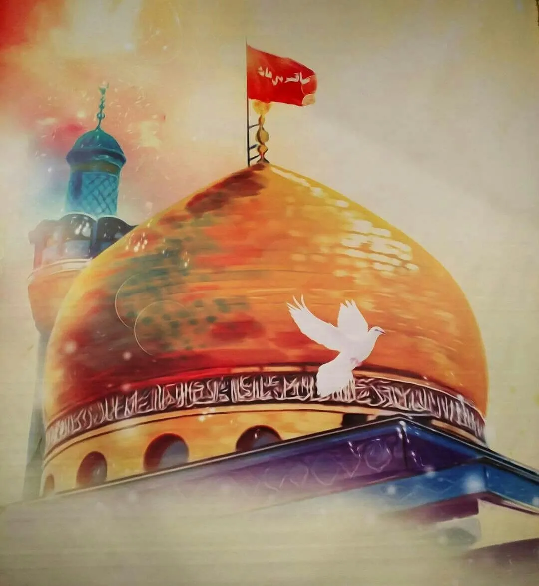 نقاشی ضریح امام رضا