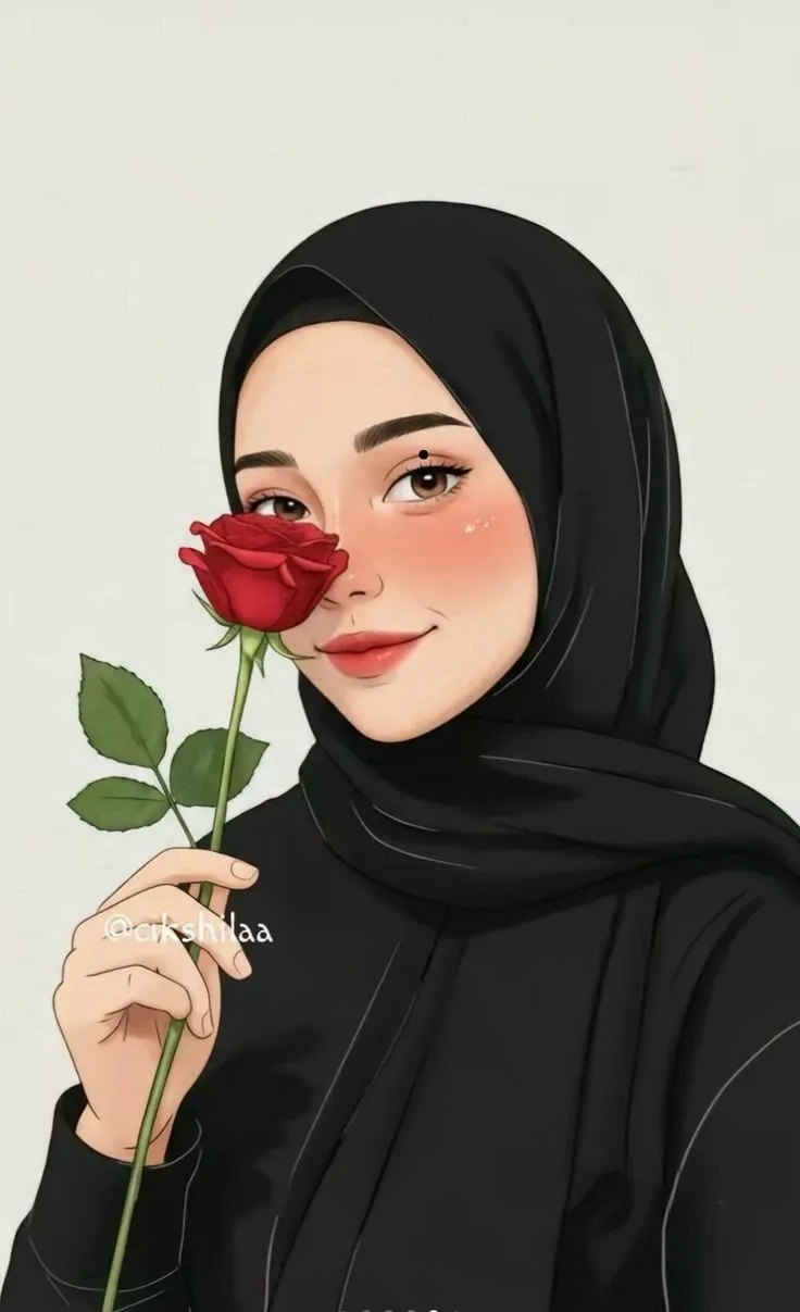 نقاشی روز دختر با حجاب