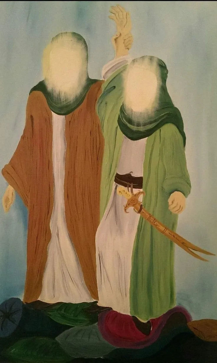 نقاشی در مورد عید غدیر رنگ شده