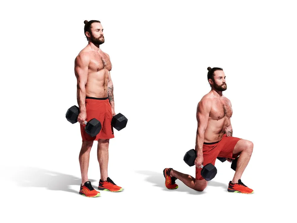  Reverse Dumbbell Lunge