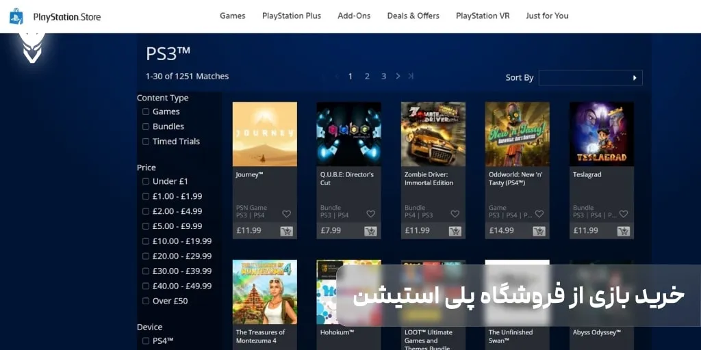 نحوه خرید بازی از فروشگاه پلی استیشن