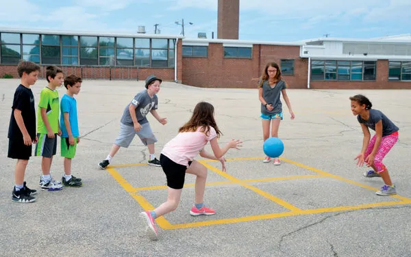 Ball game for children; Four Square