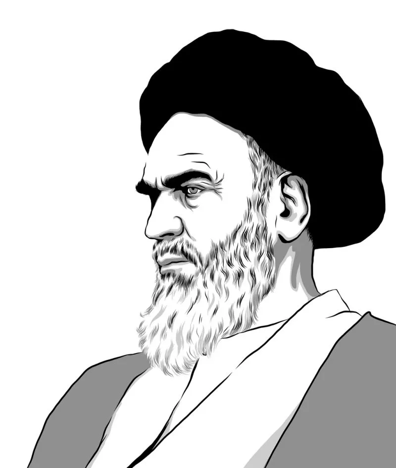 نقاشی با موضوع رحلت امام خمینی 