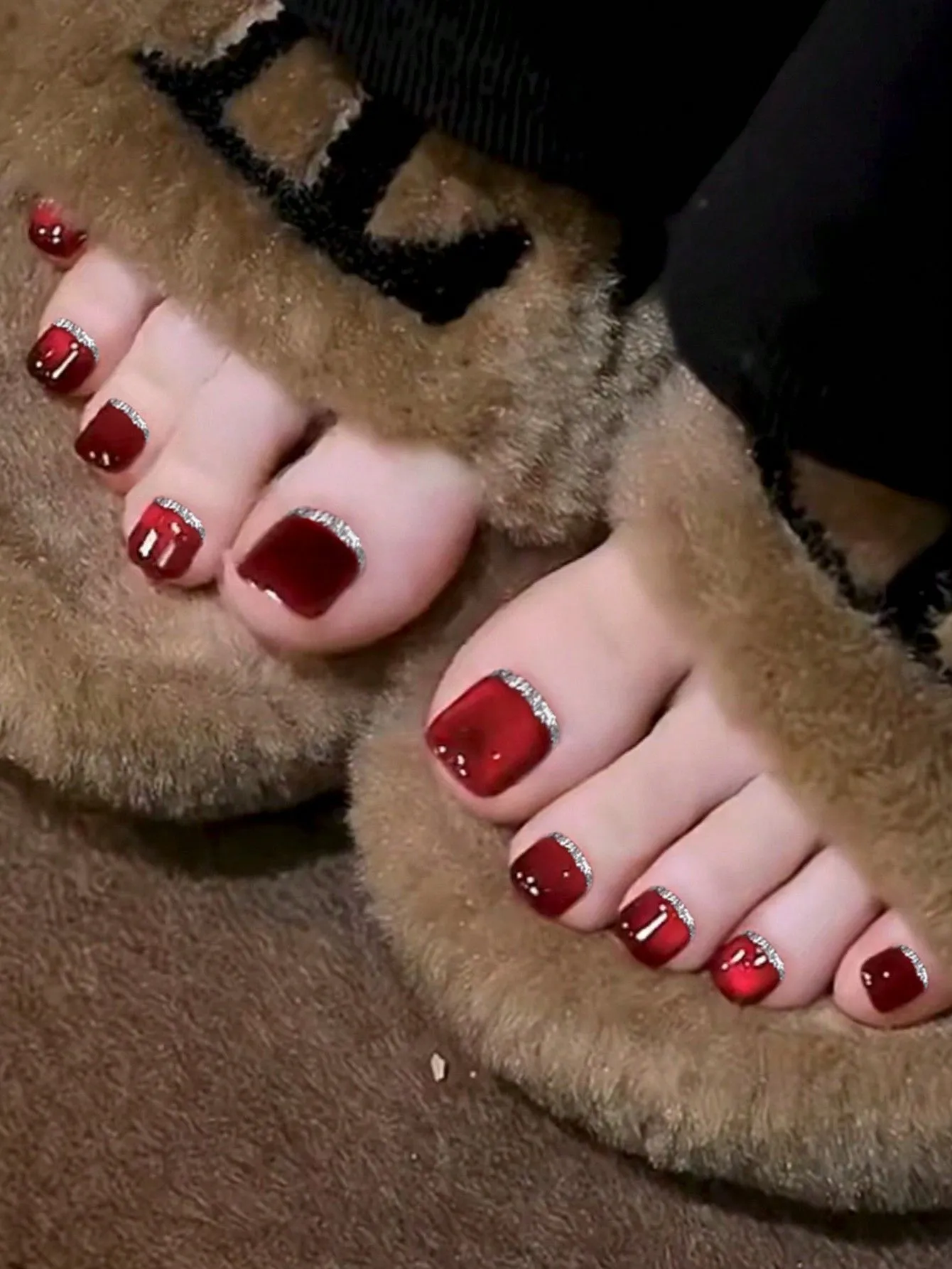 Red toenail polish Pinterest