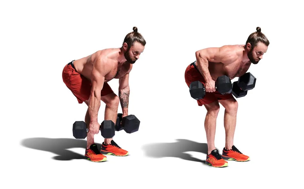 9. پارویی خمیده (Bent-Over Row) 