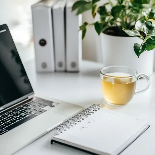 Notebook for desk layout