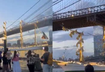 Navy ship collides with bridge, 22 injured