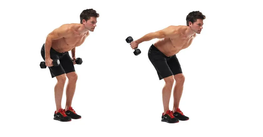 12. کیک‌بک دمبل (Dumbbell Kickbacks)
