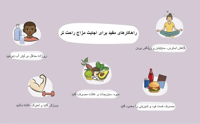 راه های دفع و اجابت مزاج راحت تر