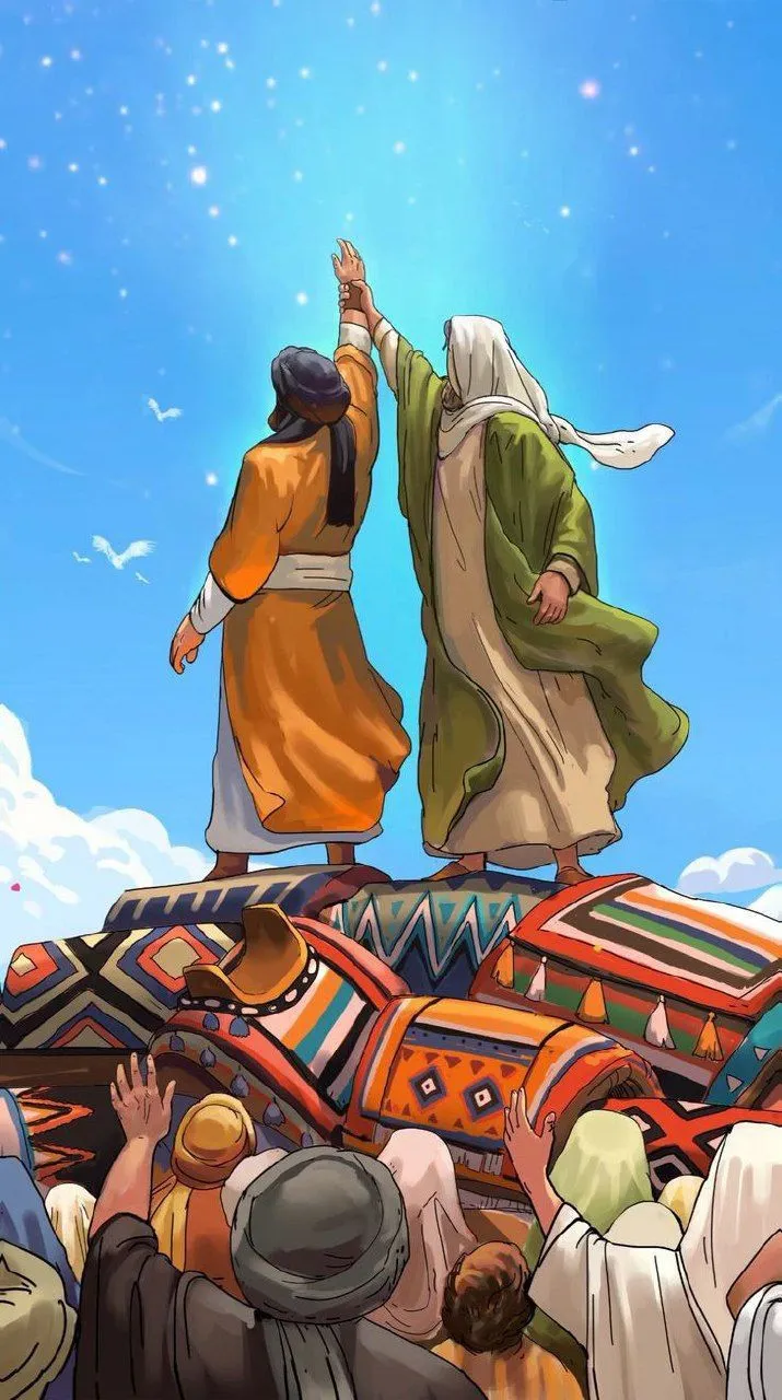 نقاشی در مورد عید غدیر رنگ شده
