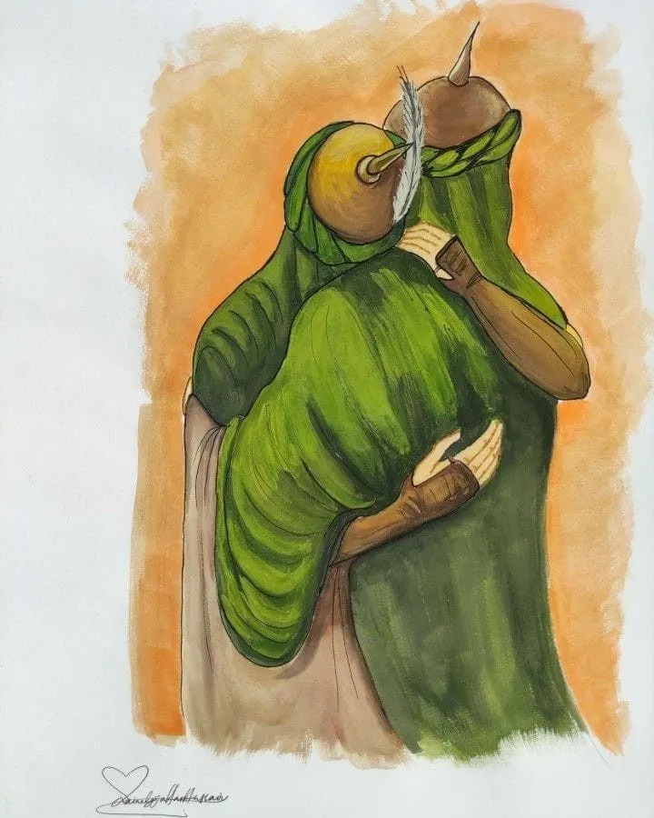 نقاشی عید غدیر کودکانه برای رنگ آمیزی