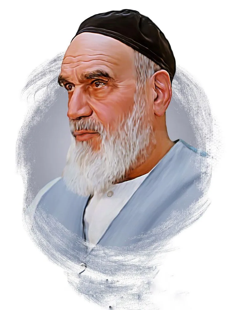 نقاشی چهره امام خمینی