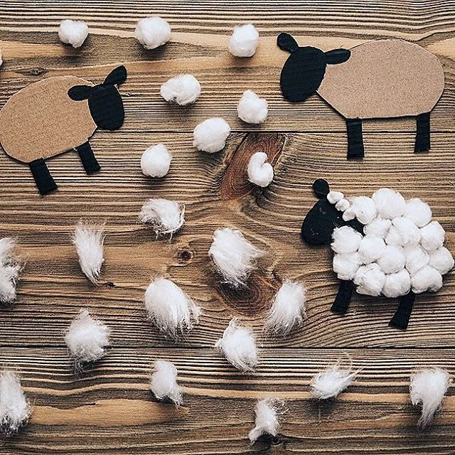 کاردستی برای عید قربان با پنبه