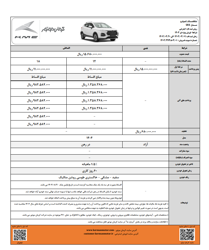 فروش ویژه KMC SR3