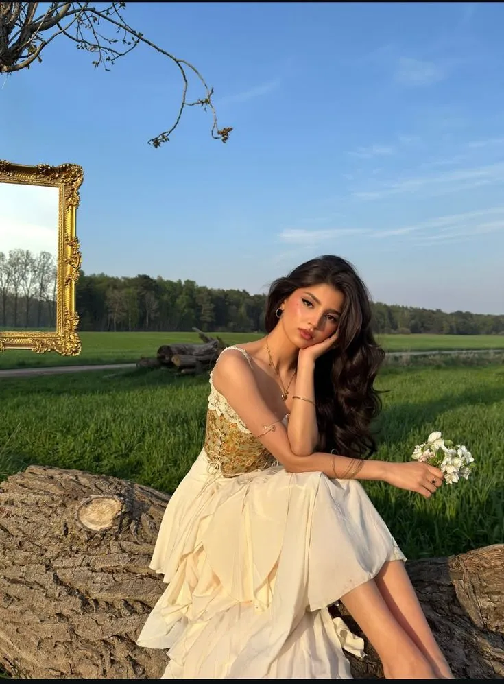 ژست عکاسی با گل 