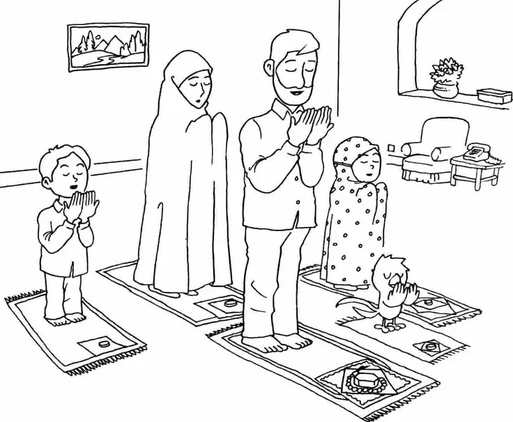 نقاشی نماز جمعه برای کودکان