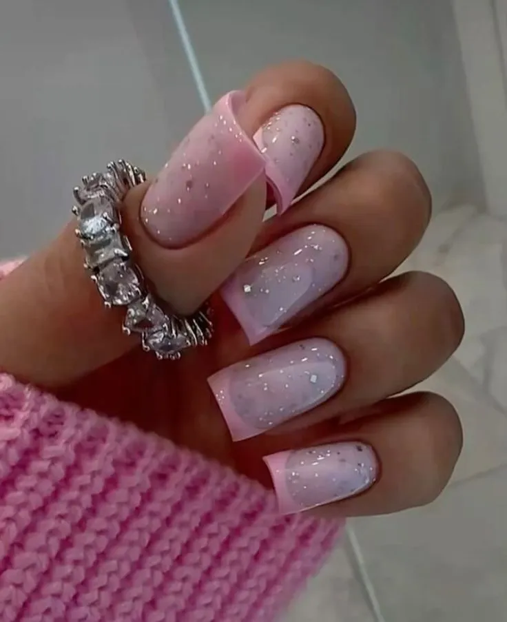 Pink Shine Nail Art