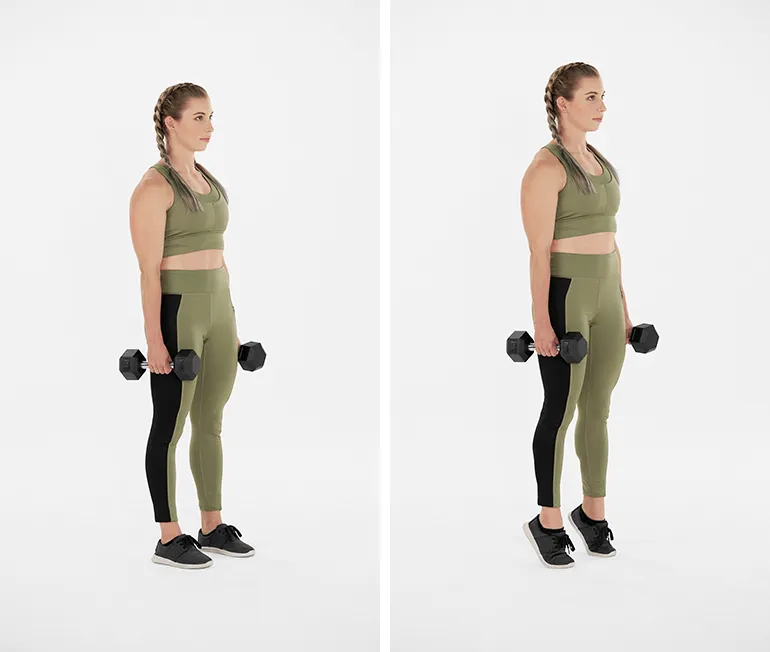 بالا بردن پنجه پا (Calf Raises)