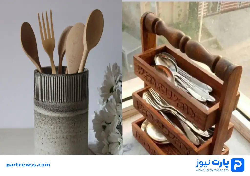 استند کفگیر ملاقه و زیر قاشقی