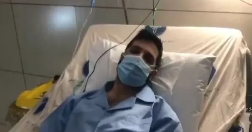 حمید هیراد خواننده محبوب ایران روی تخت بیمارستان