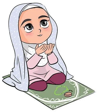 نقاشی در مورد نماز با مداد رنگی
