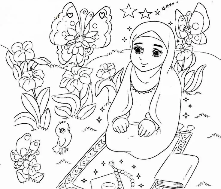 نقاشی نماز ساده و آسان