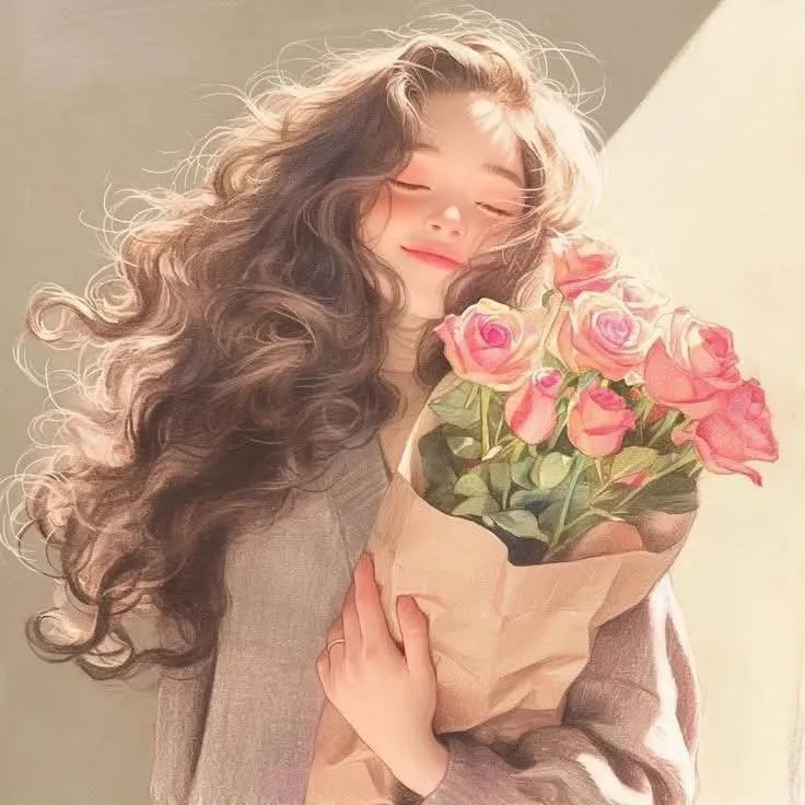 ژست عکاسی با گل 