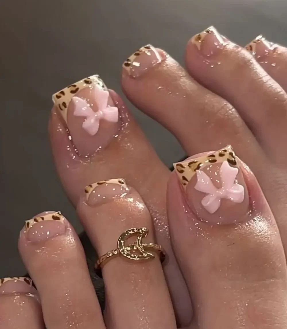 Leopard toenail design Pinterest