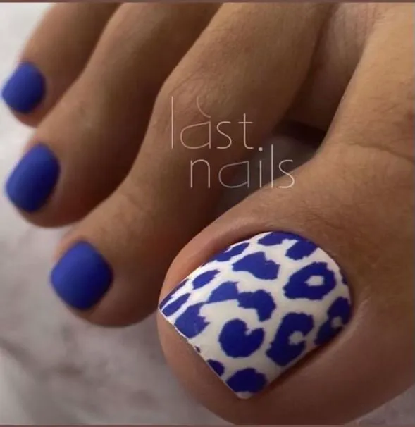 Leopard toenail design 