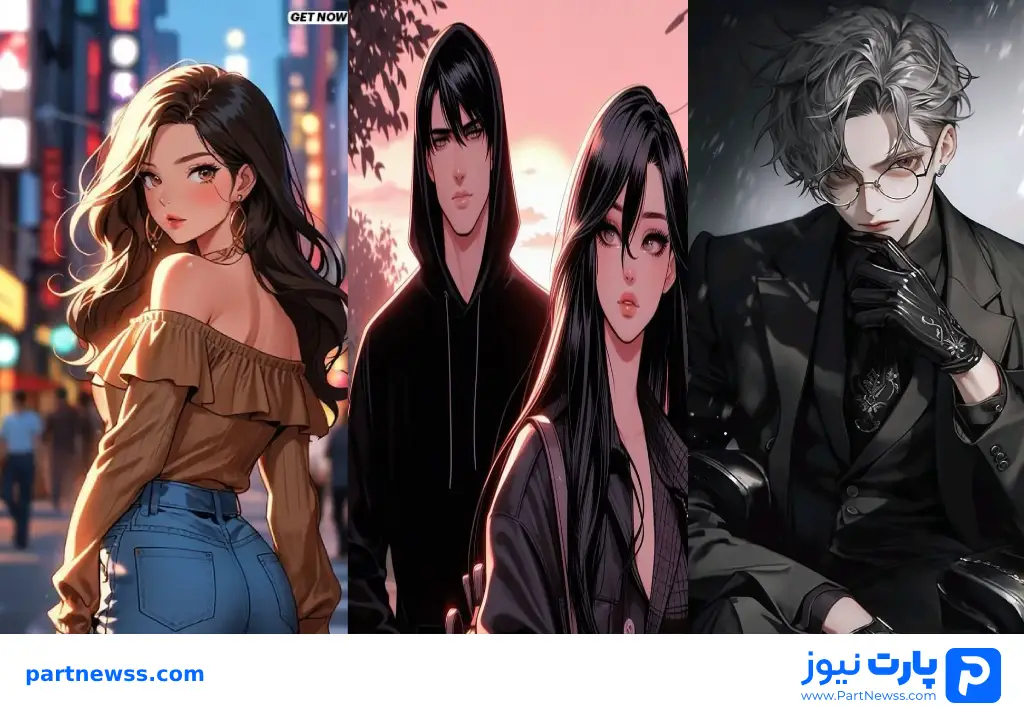 عکس انیمه کیوت سیاه