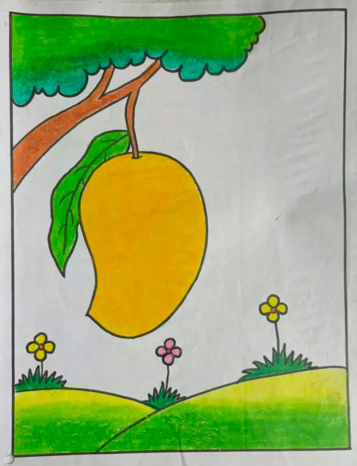نقاشی کودکانه ساده 