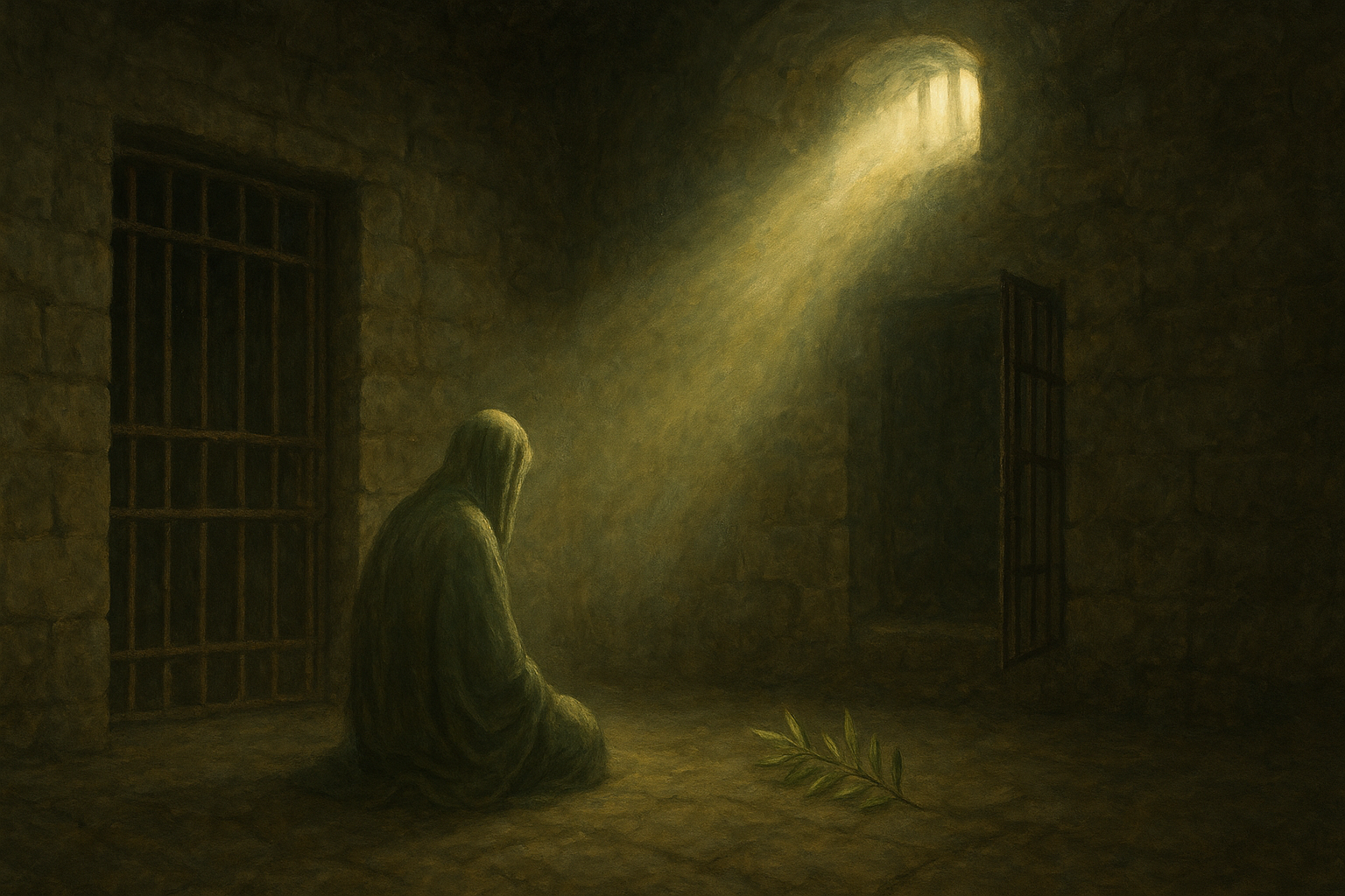 Painting of Imam Hassan Askari in prison