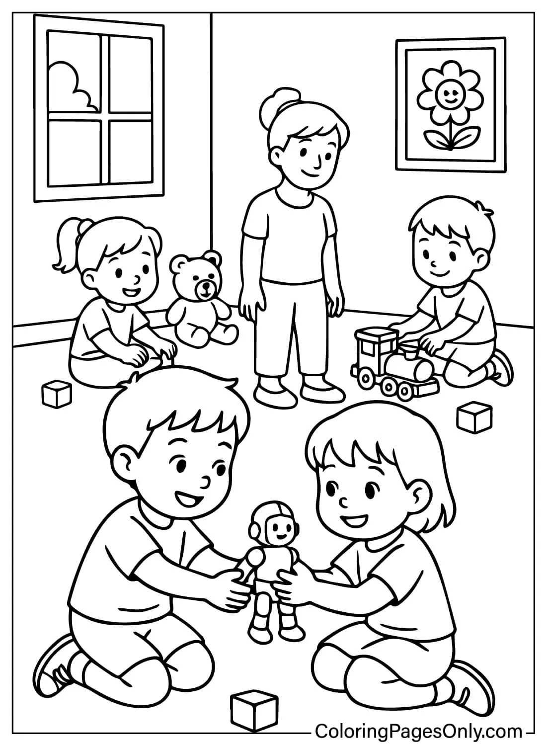 رنگ آمیزی نقاشی روز جهانی کودک