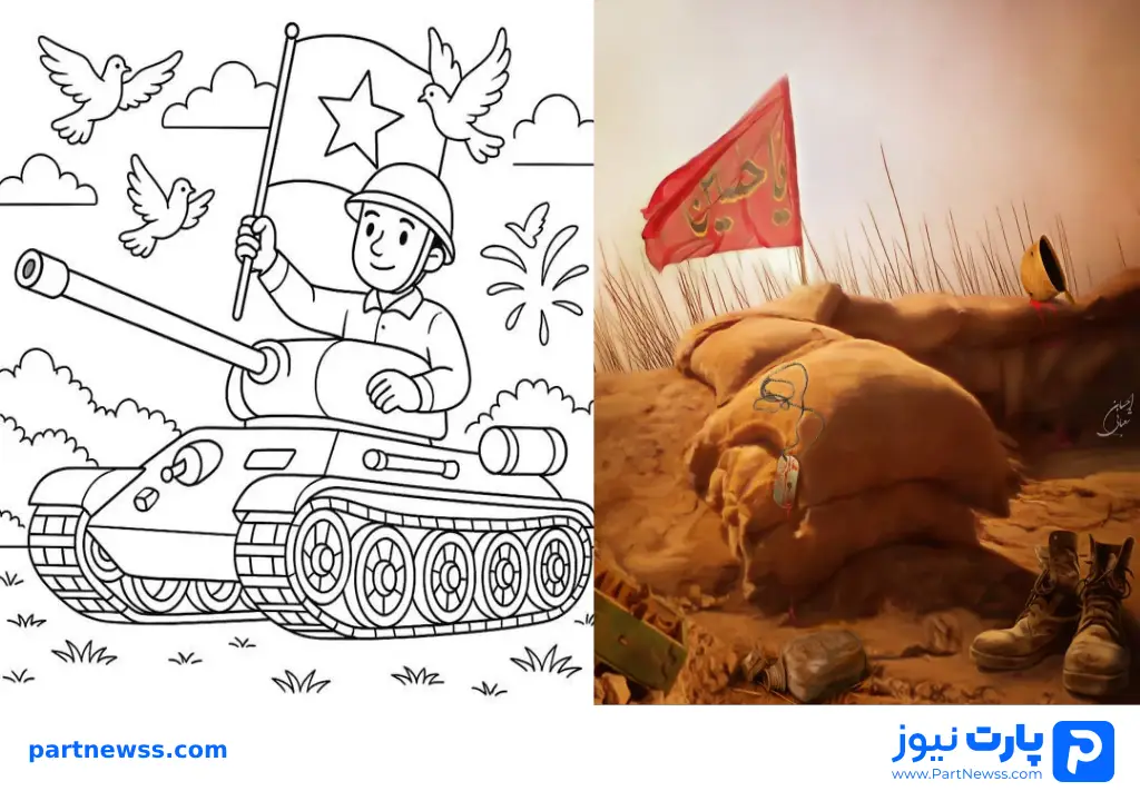 نقاشی دفاع مقدس نوجوانان