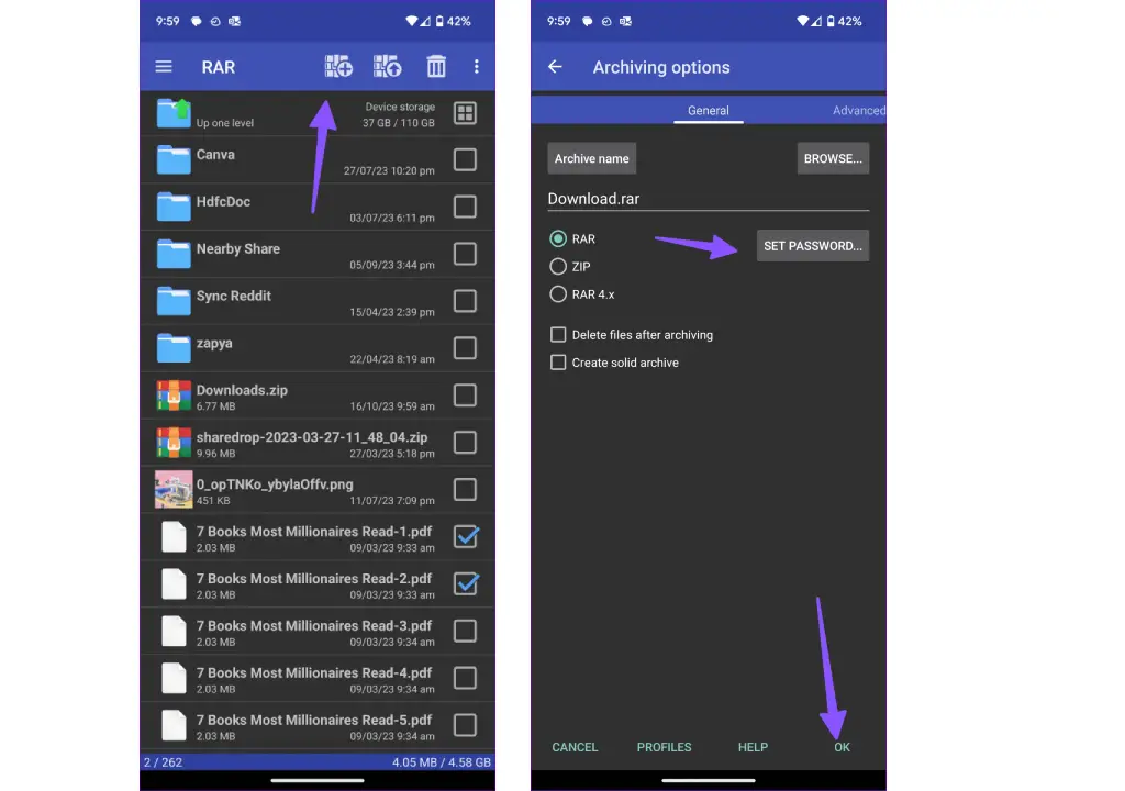 برنامه زیپ کردن فایل