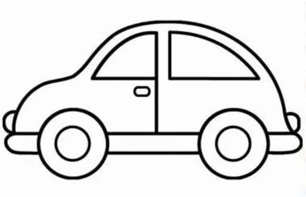 Easy children's car drawing
