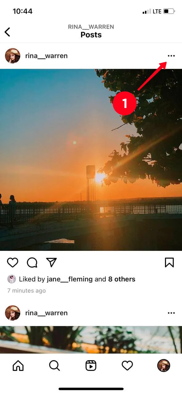 حذف لایک از پست اینستاگرام