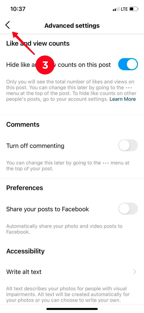 مخفی کردن لایک در اینستا
