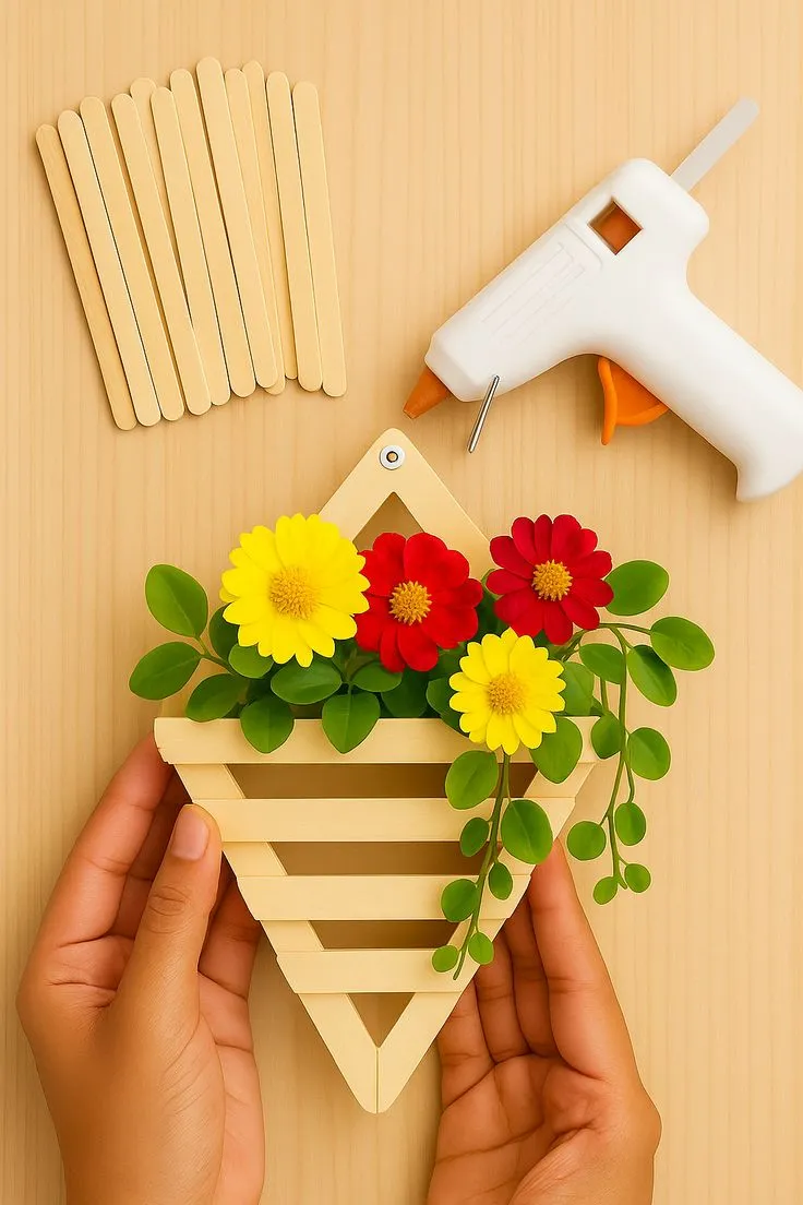 کاردستی با چوب بستنی ساده و زیبا