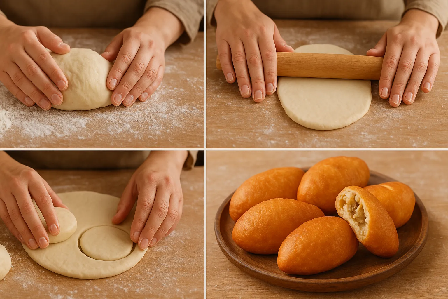 طرز تهیه پیراشکی یا خمیر نانوایی