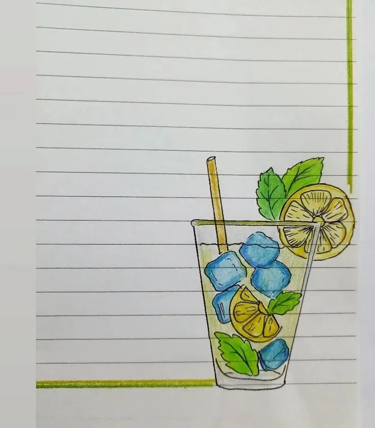 تزیین دفتر املا با نقاشی